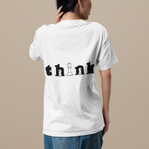Think., Chess Strategy Minimal Oversized T-Shirt